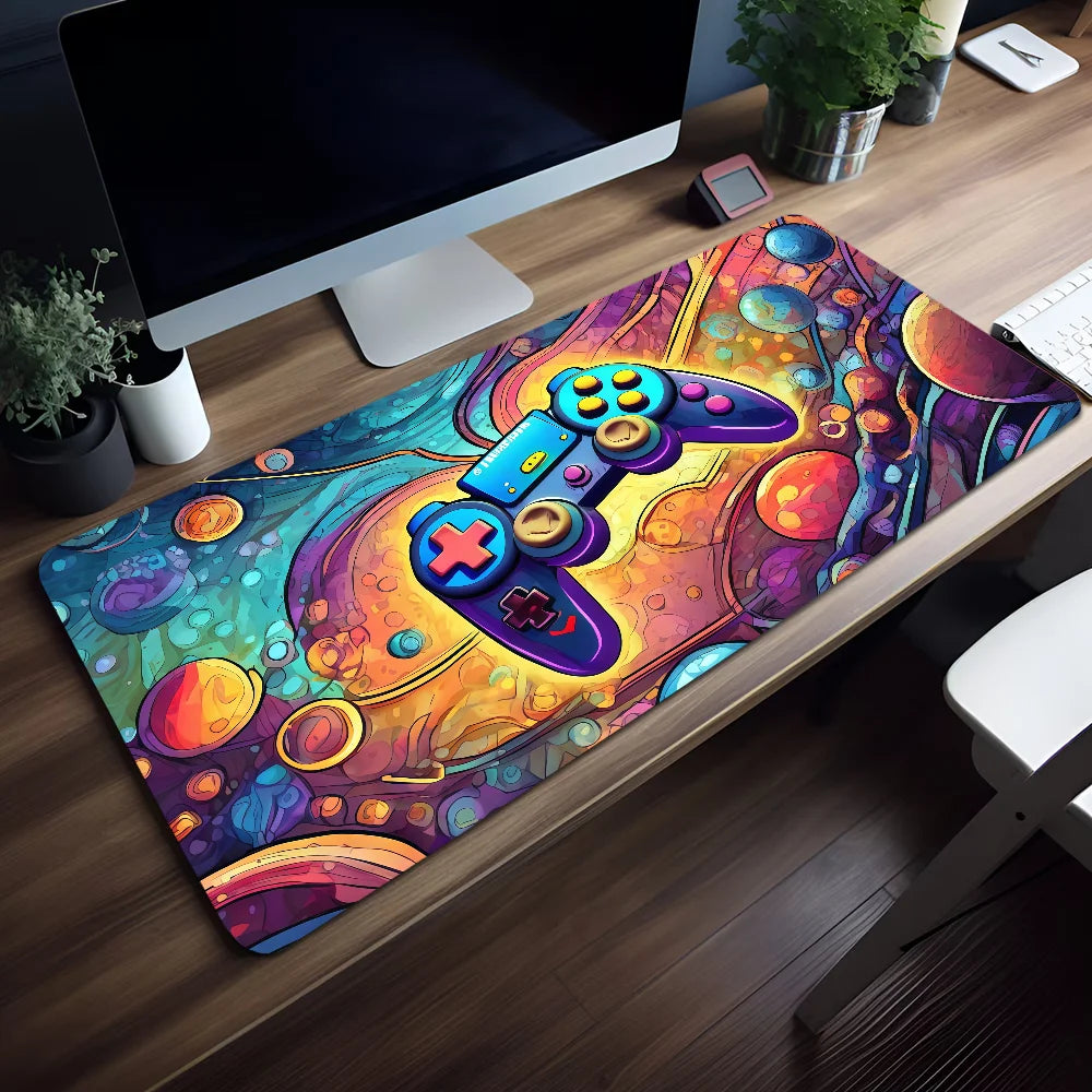 Large Graffiti Gaming Controller Non-Slip Mouse Pad