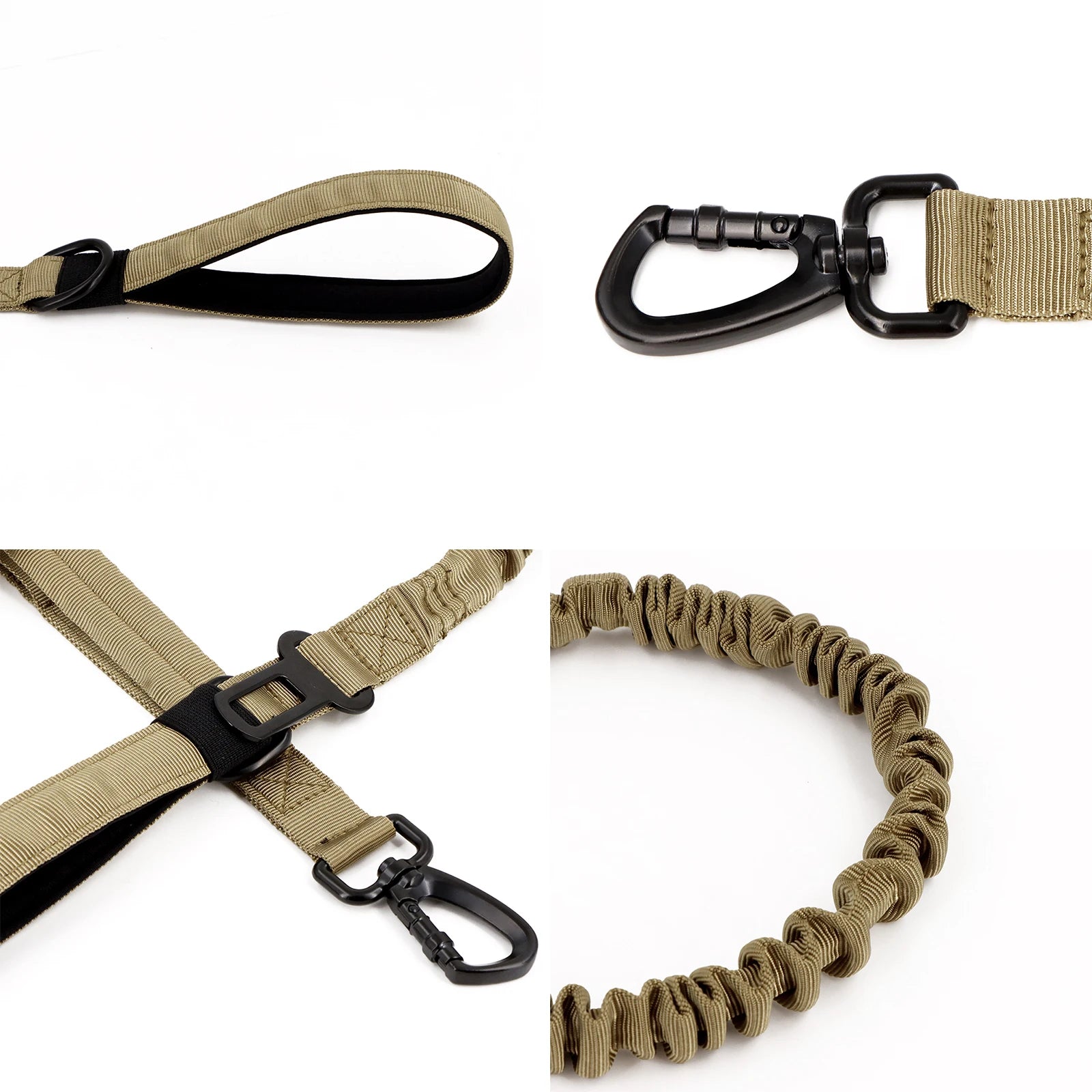Tactical Dog Walking Vest Harness Collar Leash Molle Pouches