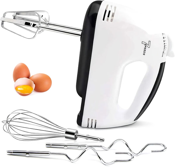 7-Speed Electric Hand Mixer with 5 Stainless Steel Attachments