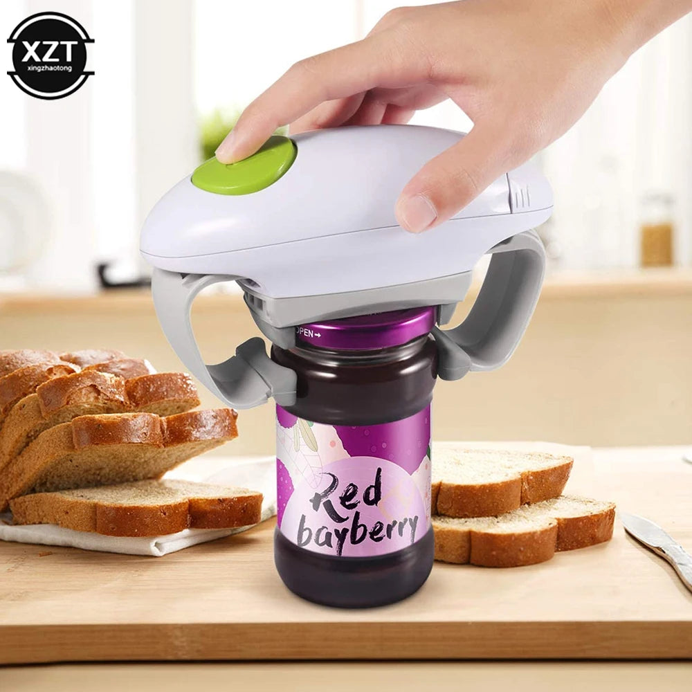 Electric Can Opener Smooth Edge - Automatic Kitchen Jar Bottle Opener