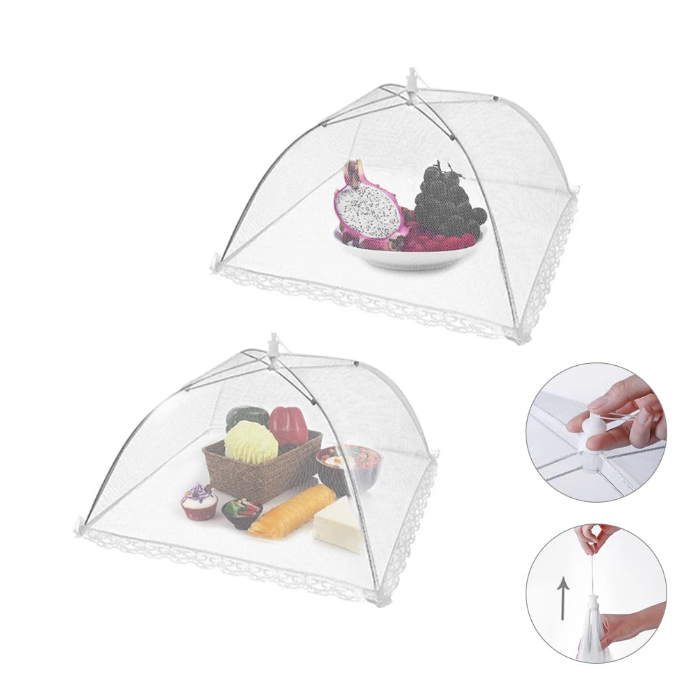 1PC Food Cover Mesh Umbrella – Reusable, Anti-Mosquito BBQ & Picnic Gadget