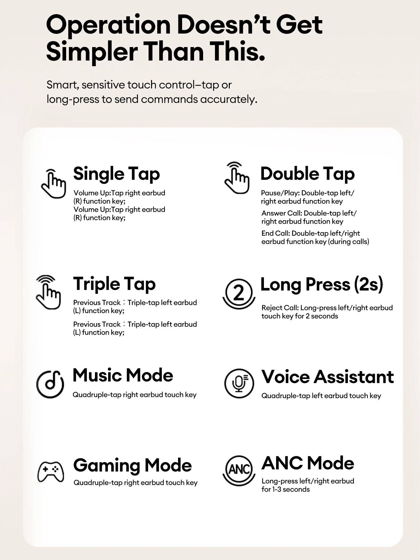 Lenovo LE216 Bluetooth 6.0 In-Ear Earphones Active Noise Cancellation Earbuds