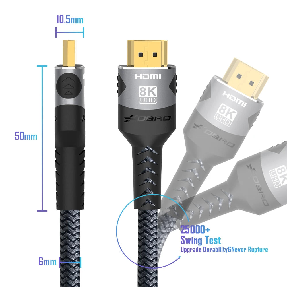 8K HDMI-Compatible Cable