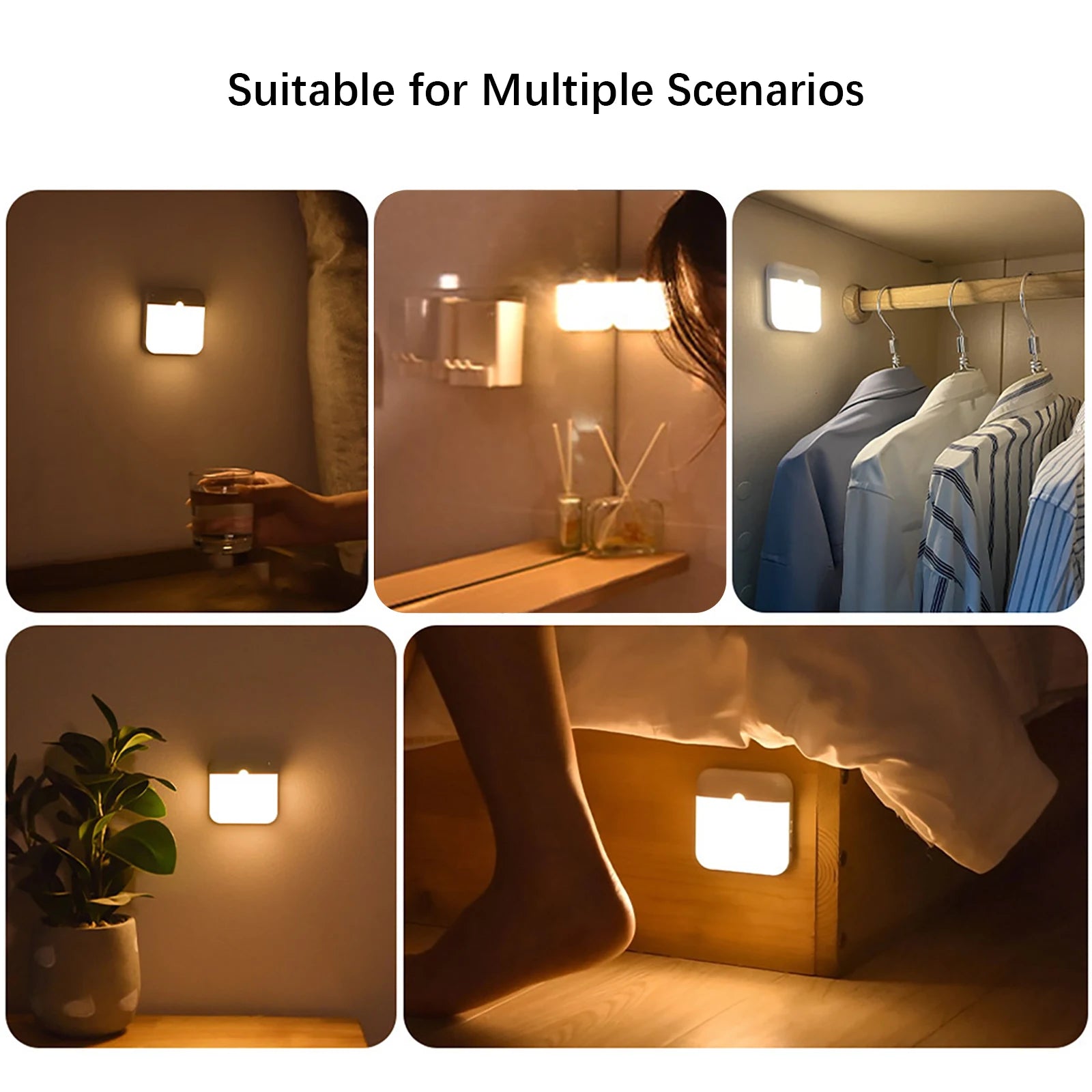 LED USB C Rechargeable Motion Sensor Light, Closet Light, Wall Lamp, Stairs, Closet or Kitchen