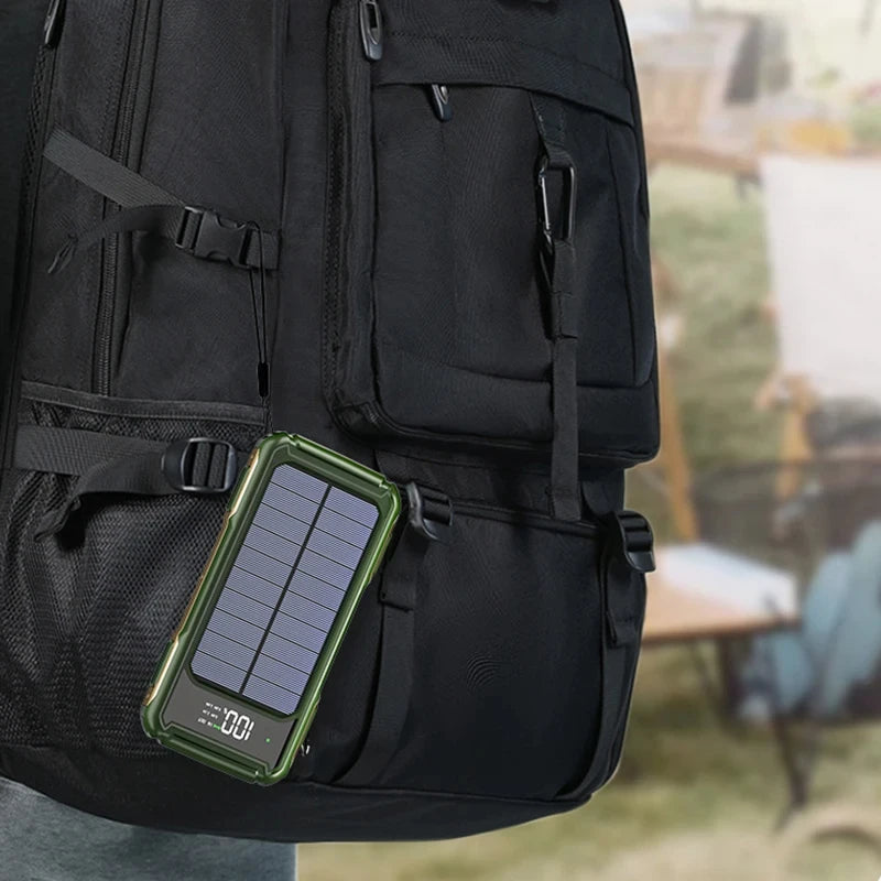 200000mah Ultra Capacity Solar Mobile Power Bank Fast Charging 4-in-1 Built In Cable