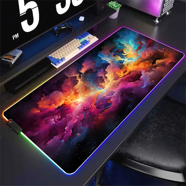 Universe RGB Large Backlit LED Luminous Gaming Mousepad