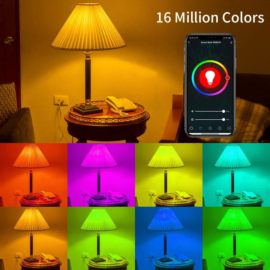 Tuya Smart WiFi LED Bulb – RGB Voice-Controlled Light