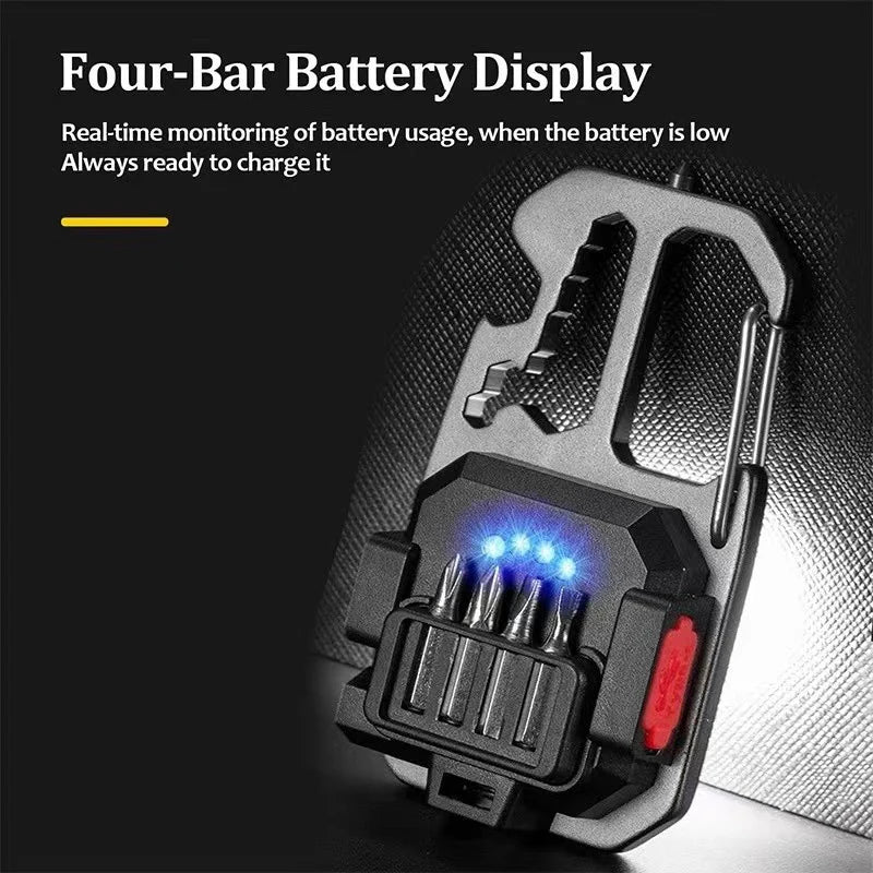 Multifunction Rechargeable Emergency Keychain lighting 7 Modes