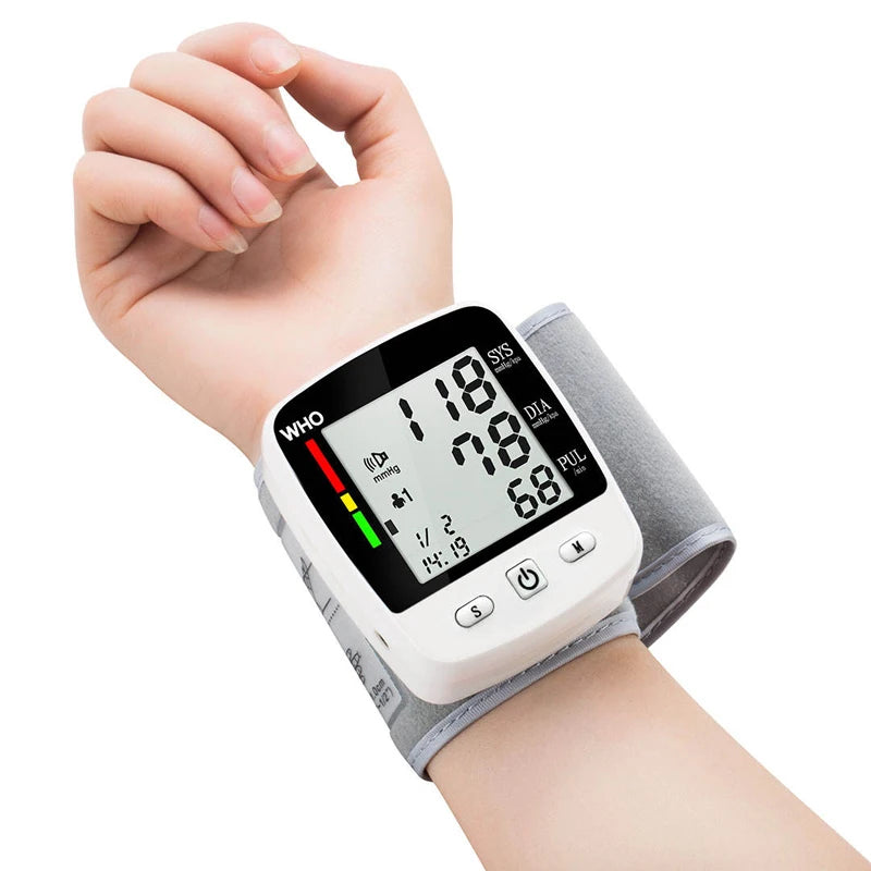 Digital LCD Rechargeable Wrist Blood Pressure Monitor