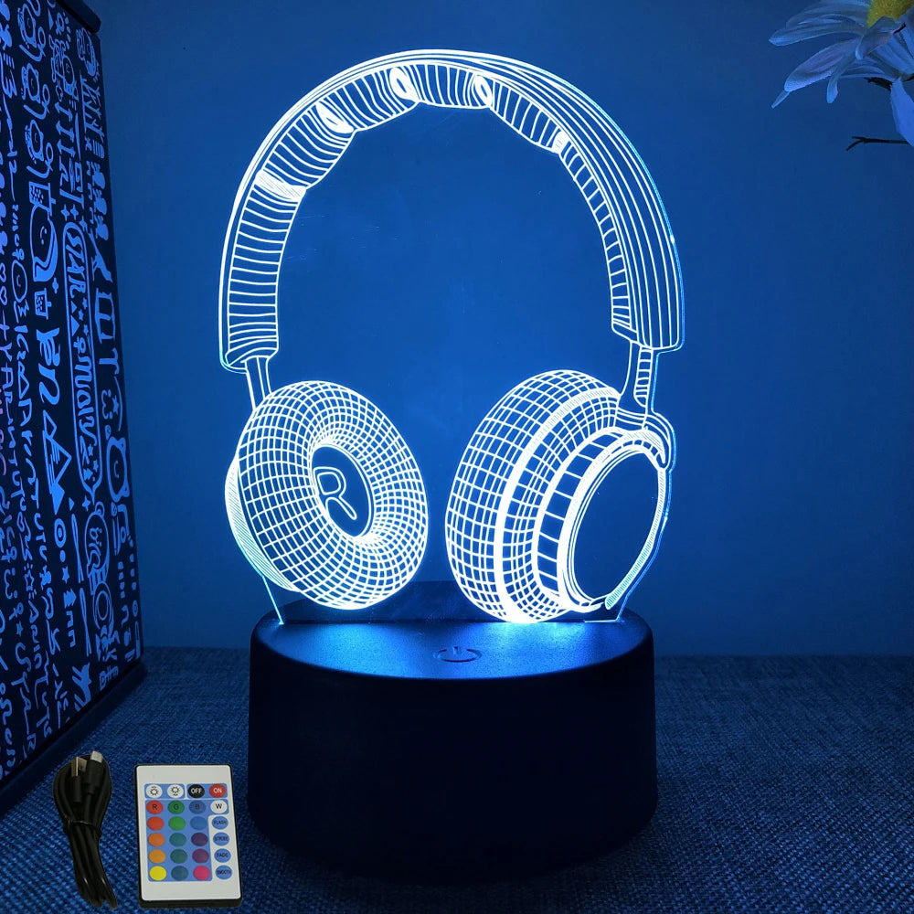 NEON GAMER 3D Lamp - LED Night Light