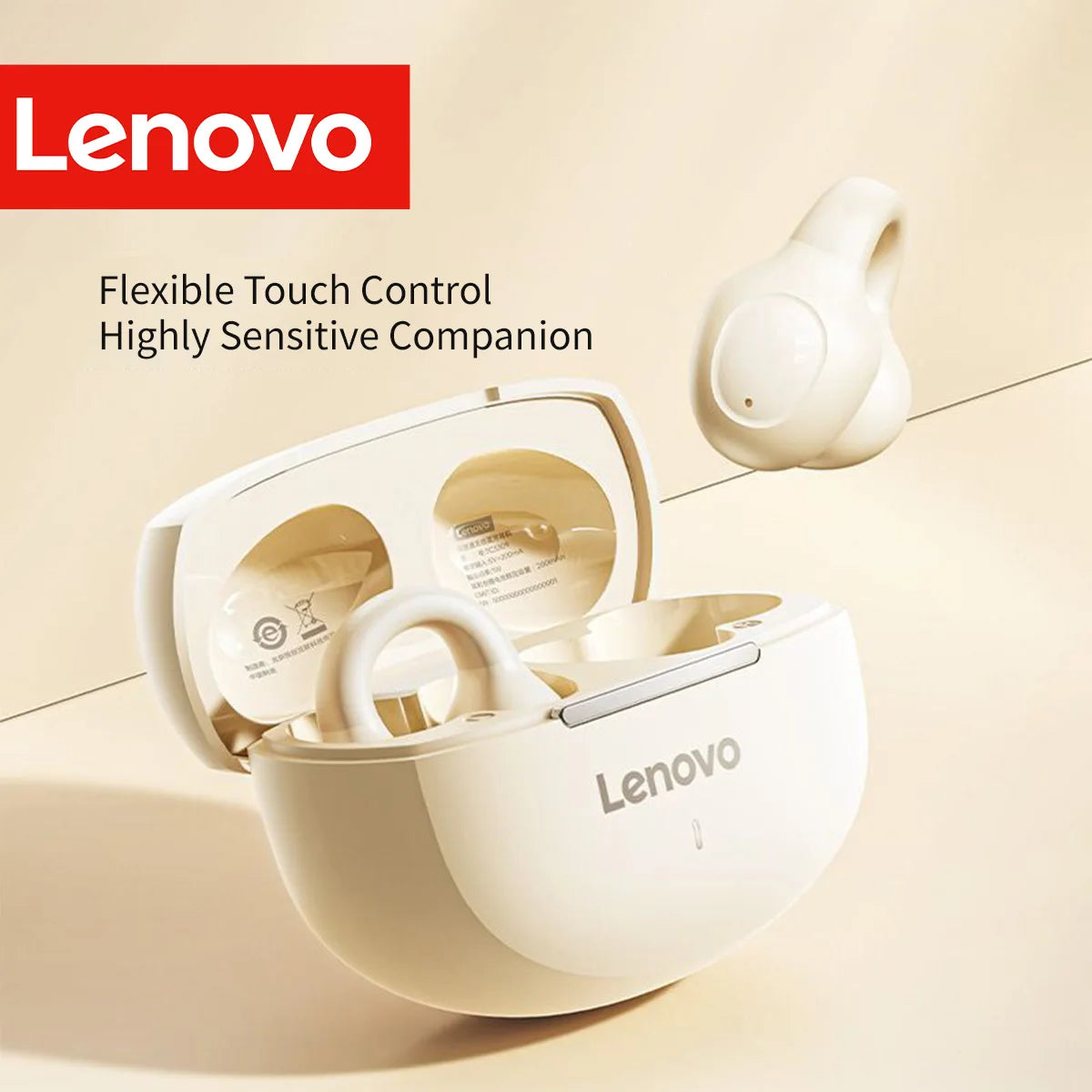Lenovo Wireless Sport Earbuds Active Noise Cancelling Clip on