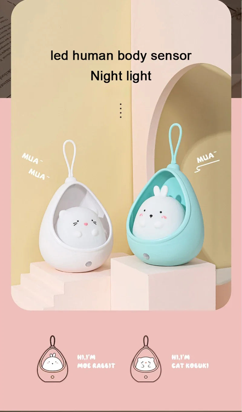 LED USB Rechargeable Intelligent Human Sensing Sleep Light Night Light
