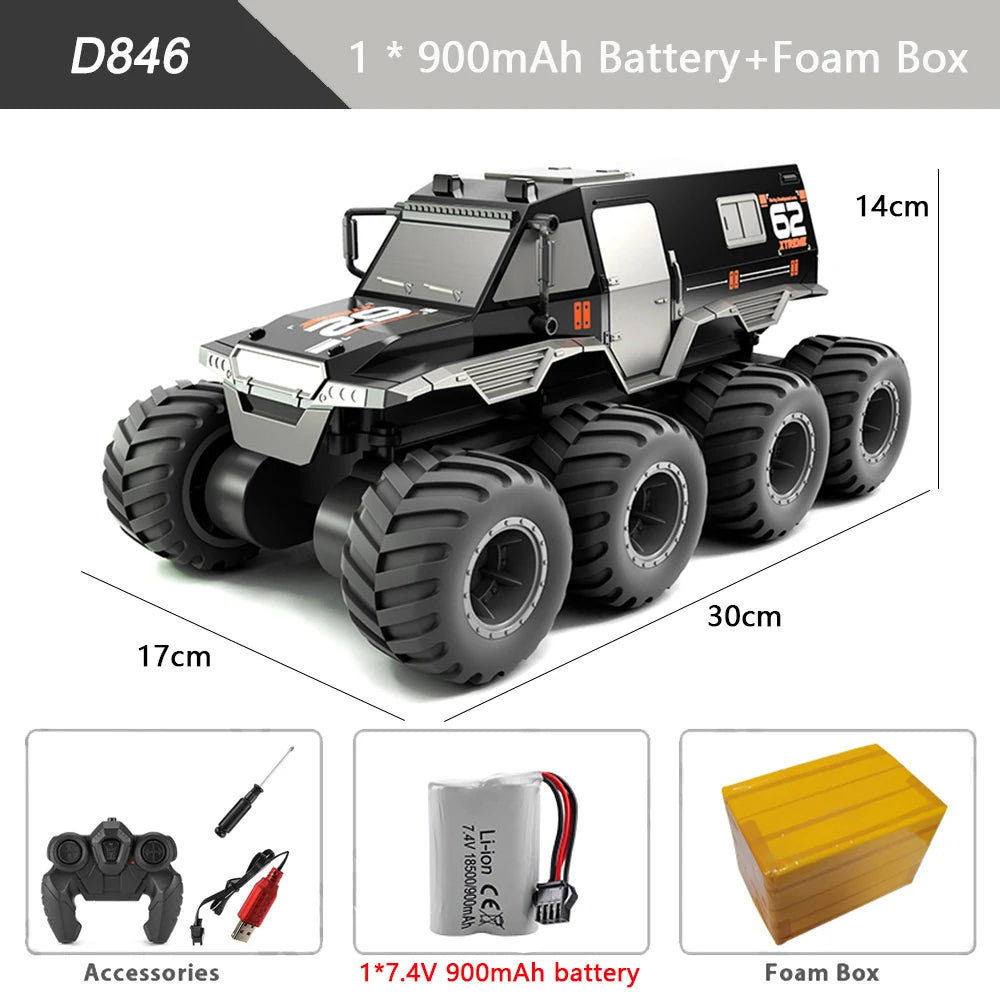 8x8 RC Car 8WD Amphibious Stunt Vehicle