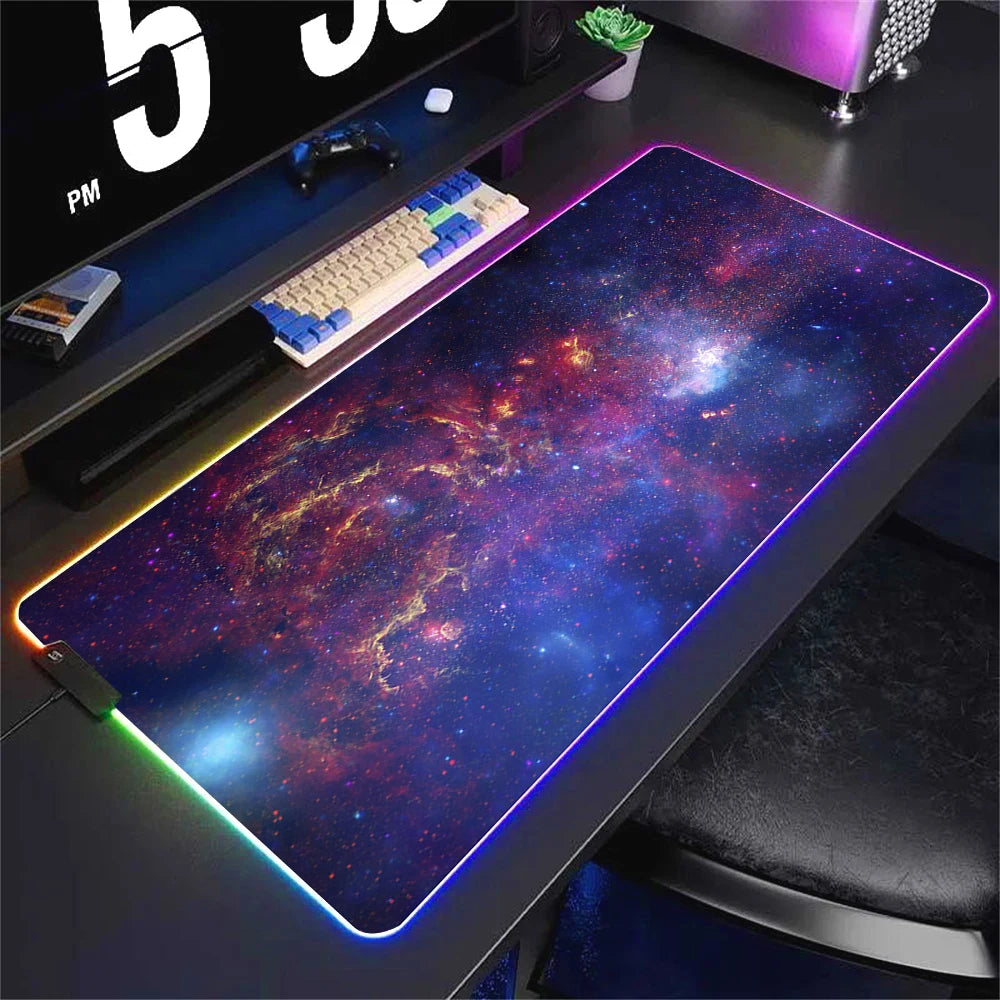Universe RGB Large Backlit LED Luminous Gaming Mousepad