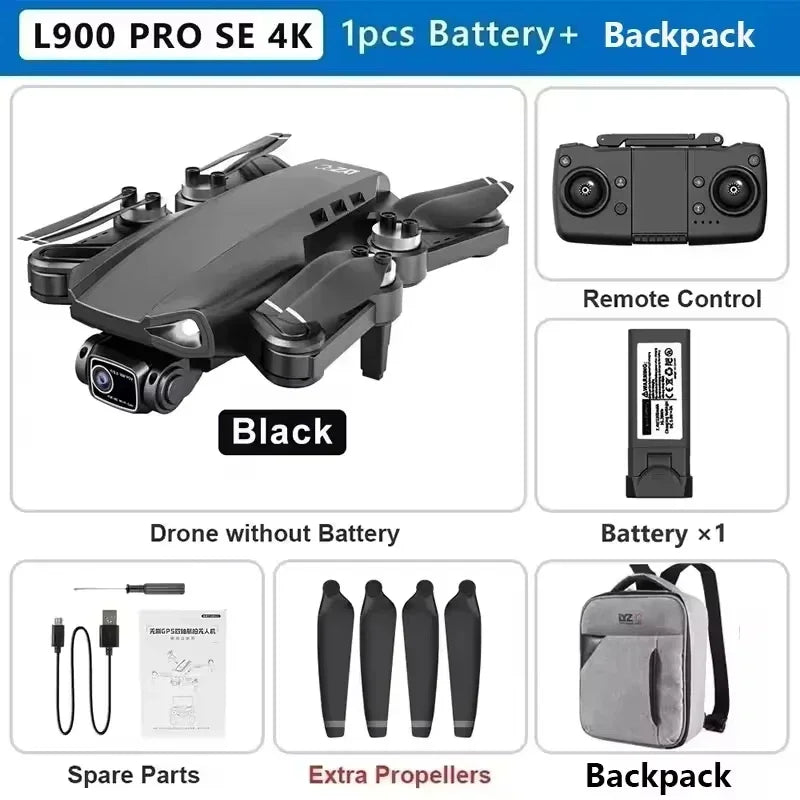 Drone L900 Pro 4K Camera GPS Brushless Foldable Quadcopter