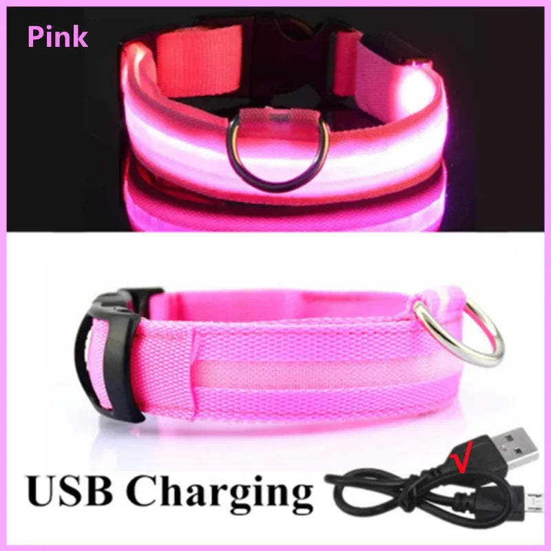 3 Modes Dog Luminous LED USB Charging Collar