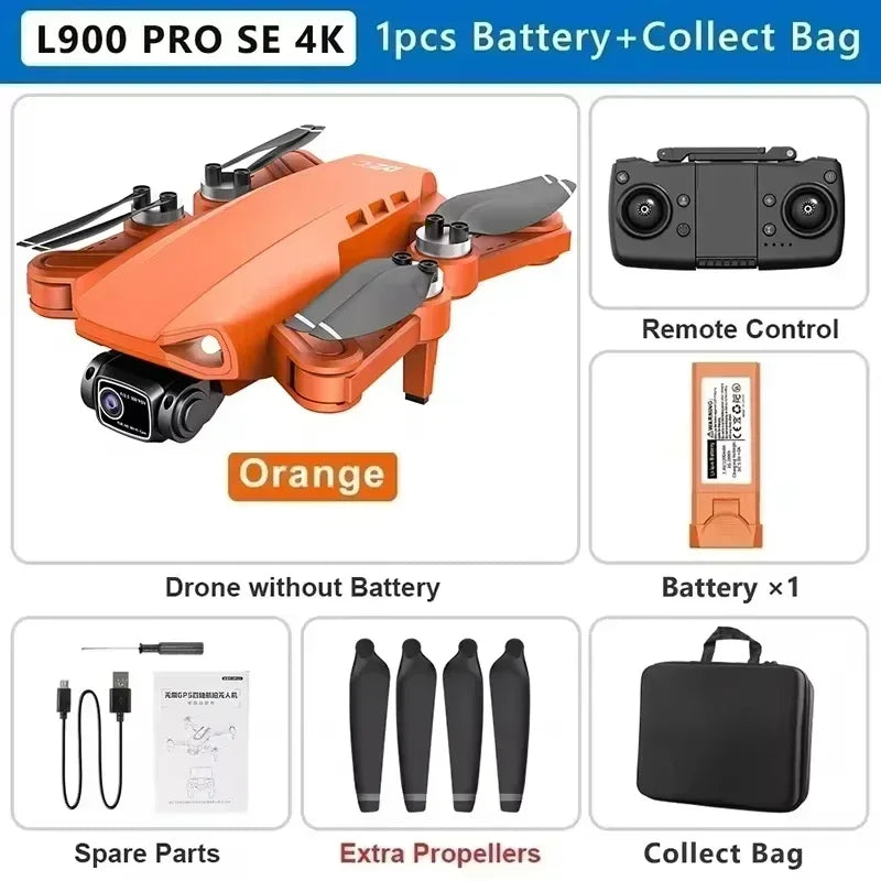 Drone L900 Pro 4K Camera GPS Brushless Foldable Quadcopter