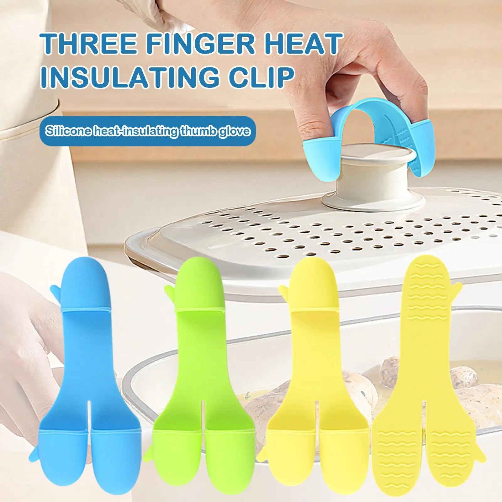 Silicone Heat Resistant Oven Grip 3 Finger Design