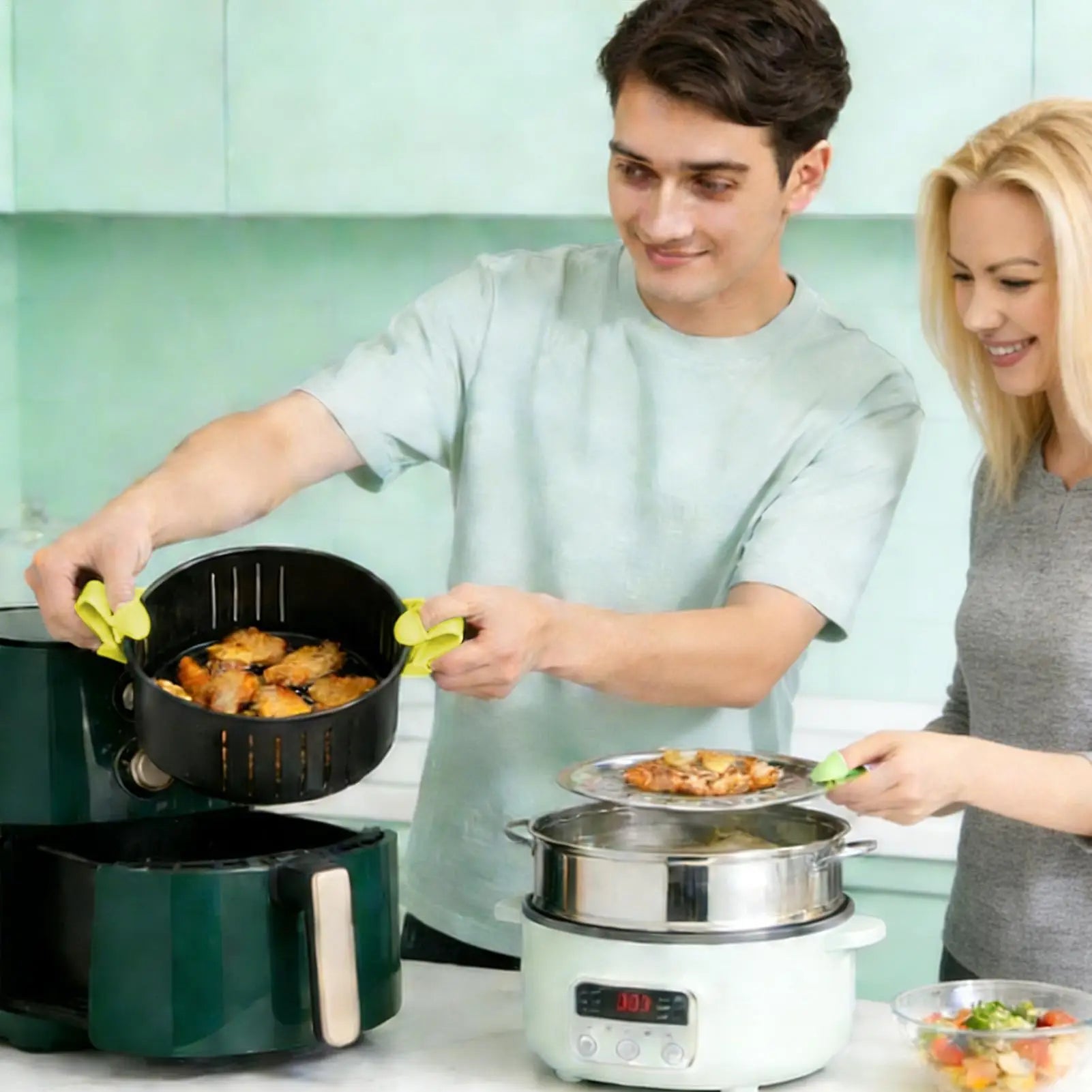 Silicone Heat Resistant Oven Grip 3 Finger Design