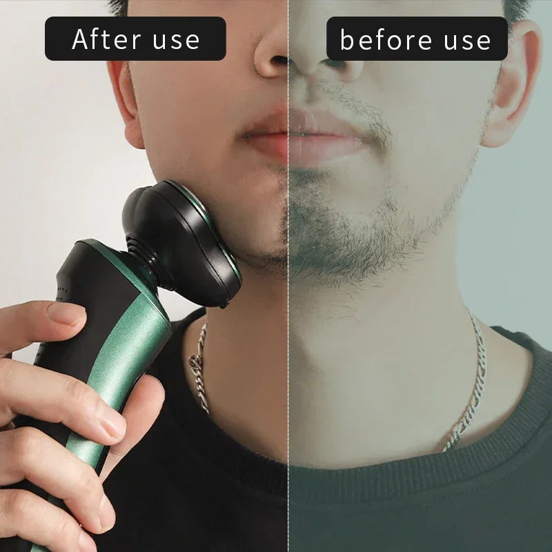 Smart USB Rechargeable LCD Digital Display Three-head Floating Razor