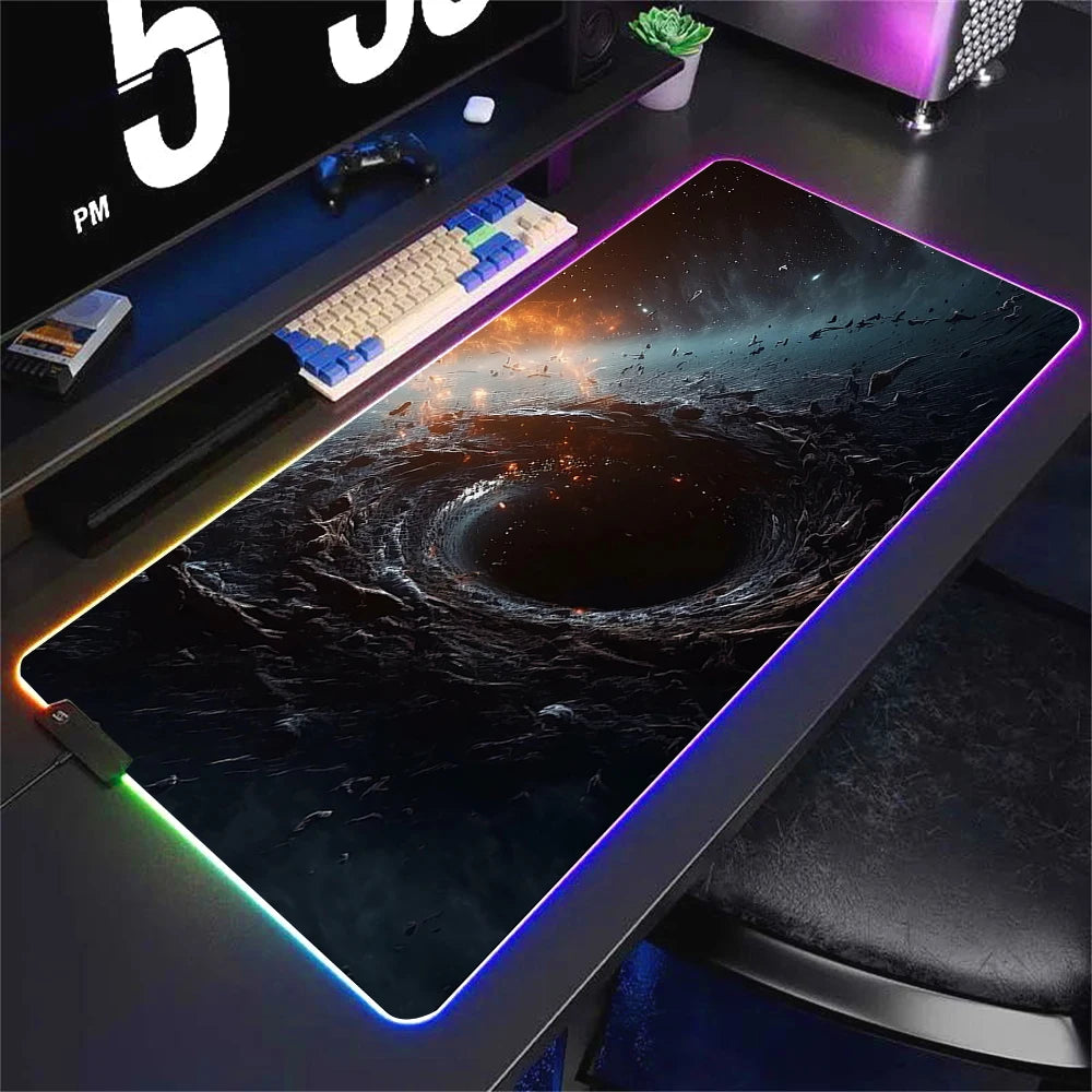 Universe RGB Large Backlit LED Luminous Gaming Mousepad