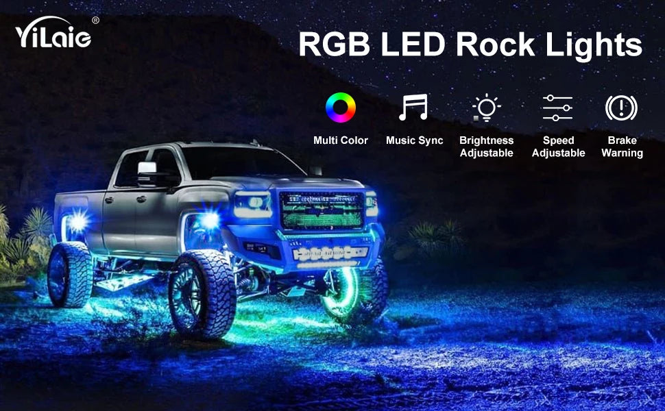 RGB LED Neon Car Underglow Chassis Lights with Music Sync