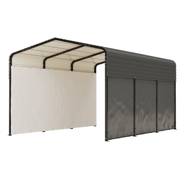 10x15FT Heavy-Duty Metal Carport