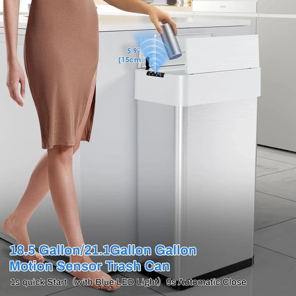 13.2-21.1Gal (50-80L) Motion Sensor Trash Can