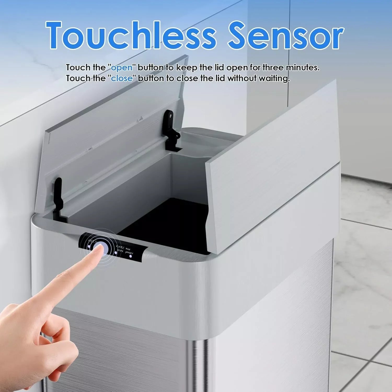 13.2-21.1Gal (50-80L) Motion Sensor Trash Can