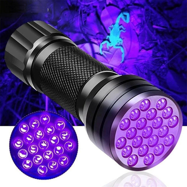 Portable 21 LED UV Ultraviolet Flashlight