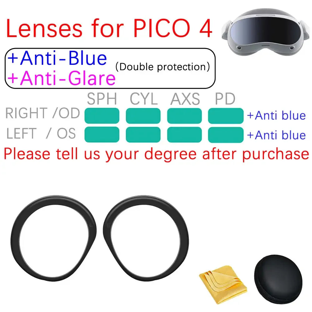 VR Prescription Lenses for Oculus Quest 2/3, PS VR2, PICO 4