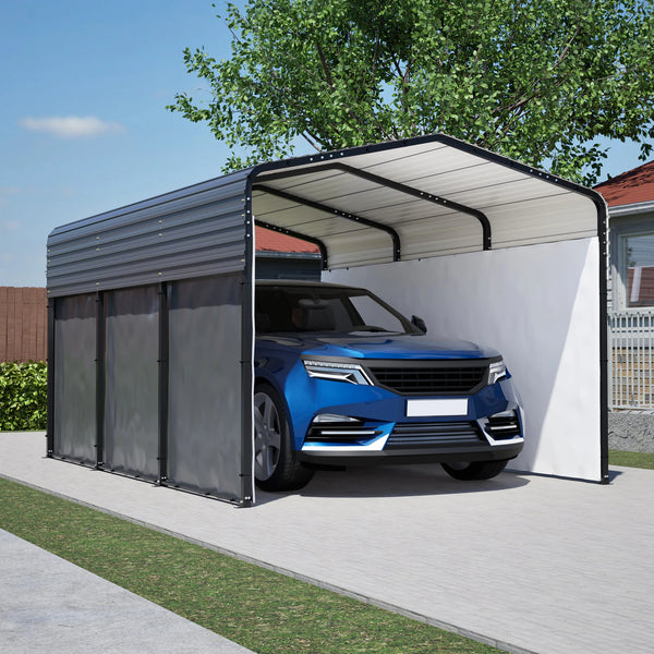 10x15FT Heavy-Duty Metal Carport
