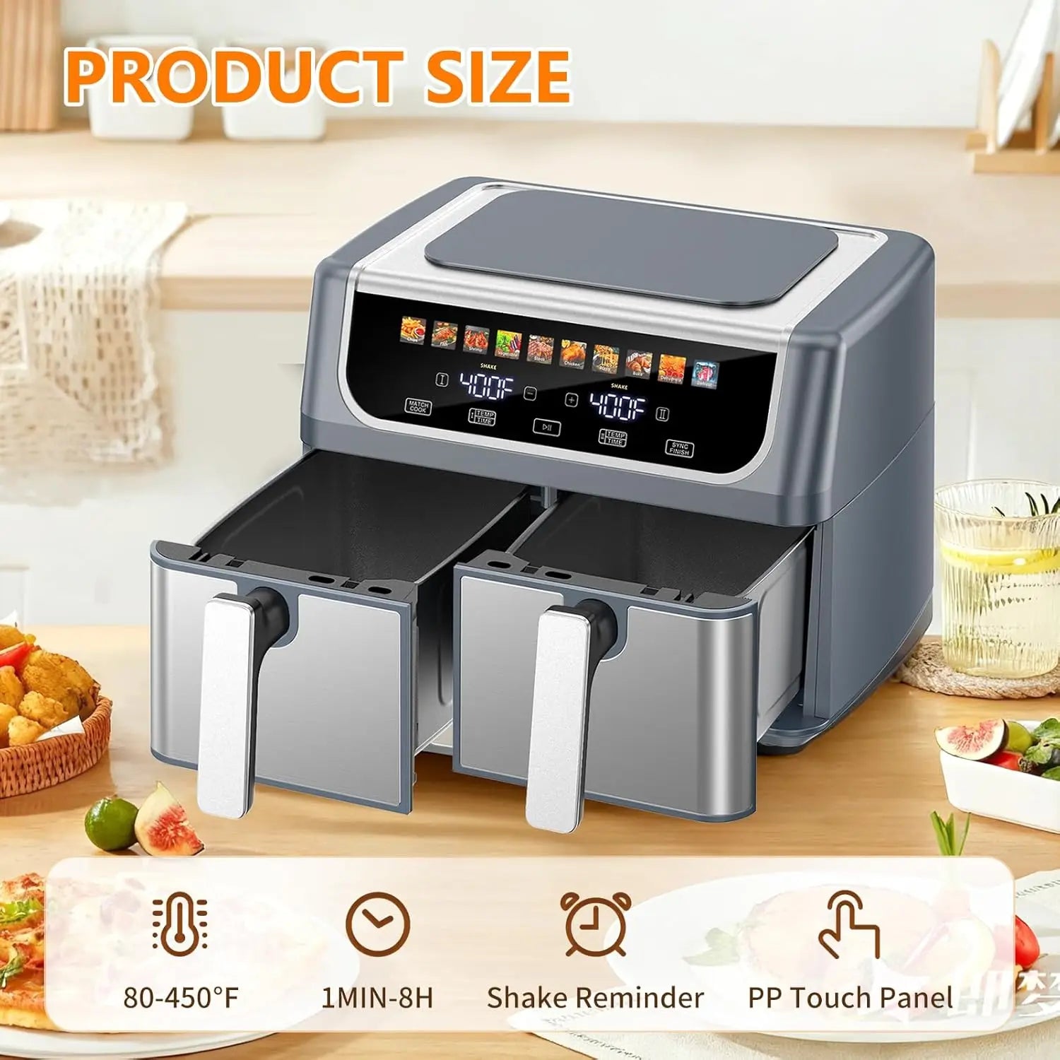 9.5 Quart Dual Basket Air Fryer