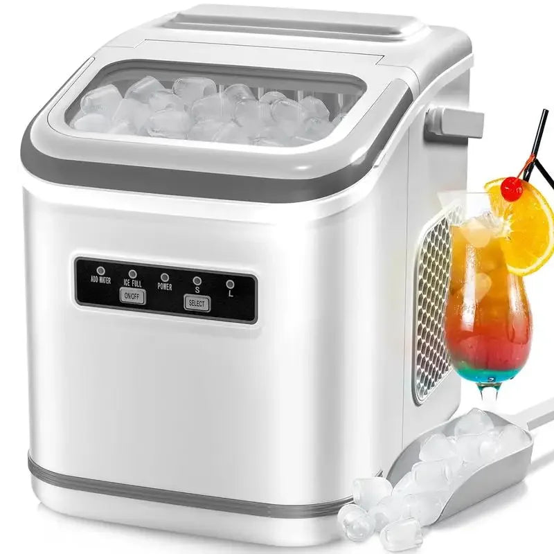 COWSAR Bullet Ice Maker - Portable Countertop Self-Cleaning Ice Maker