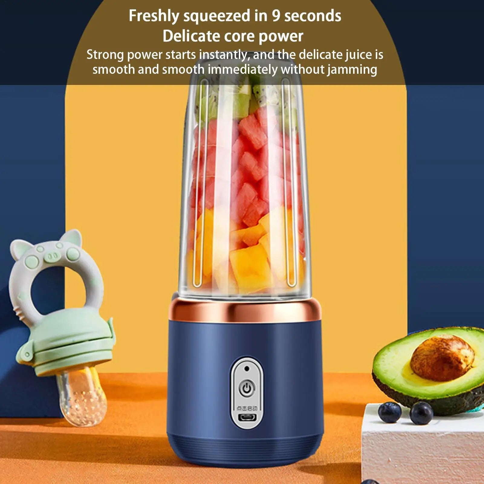 Rechargeable 6 Blades Electric Portable Juicer Cup Mixer