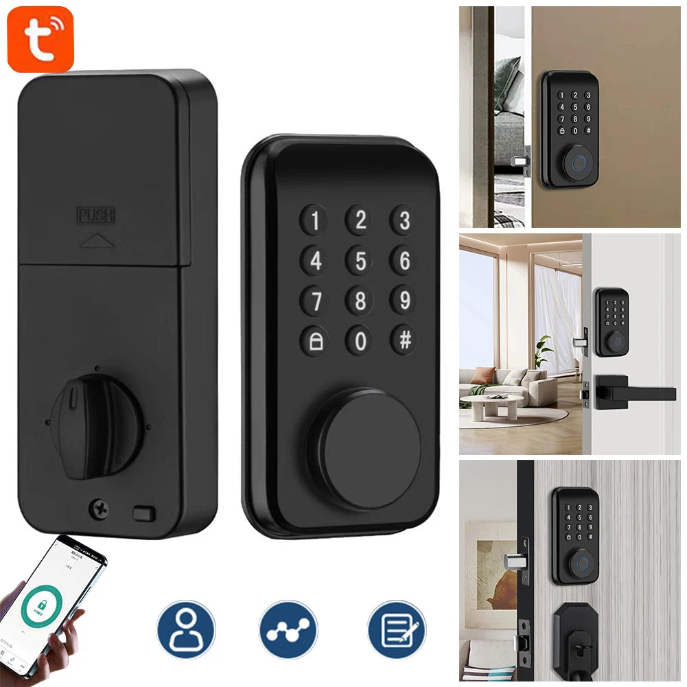 Tuya Smart Door Lock with Fingerprint, Keypad & Bluetooth Control