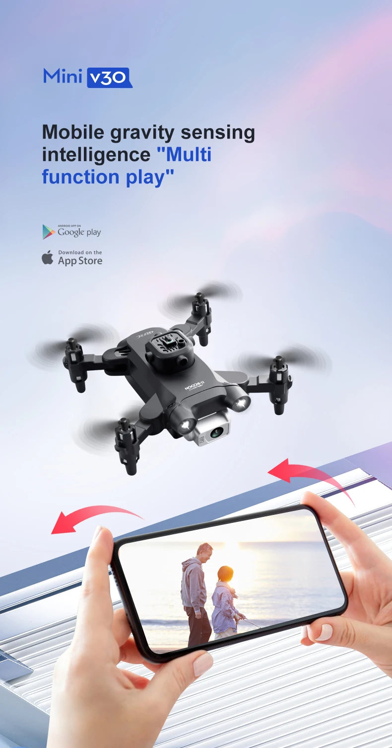 4D-V30 Mini Drone with HD 4K or 1080P Camera Five-sided Obstacle Avoidance Quadcopter