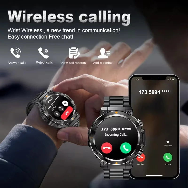 2026 Men Fitness Smart Watch Bluetooth Calling