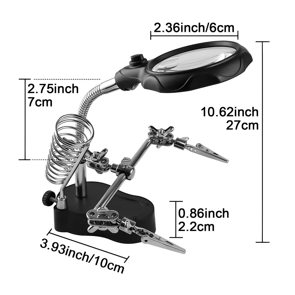 3.5X/12X Welding Auxiliary Clip Magnifier