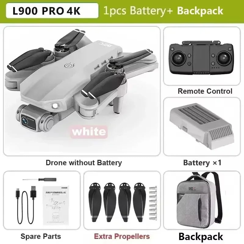 Drone L900 Pro 4K Camera GPS Brushless Foldable Quadcopter