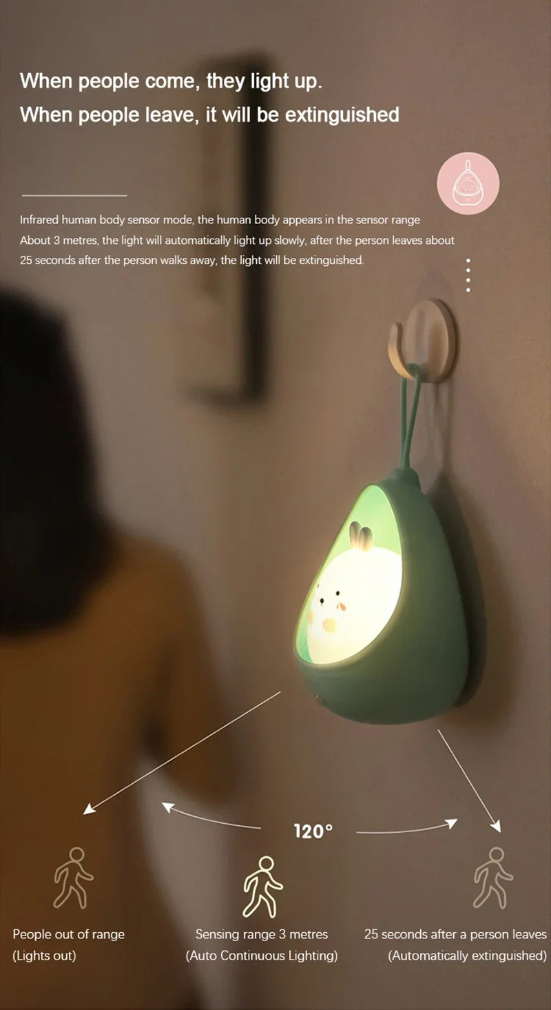 LED USB Rechargeable Intelligent Human Sensing Sleep Light Night Light