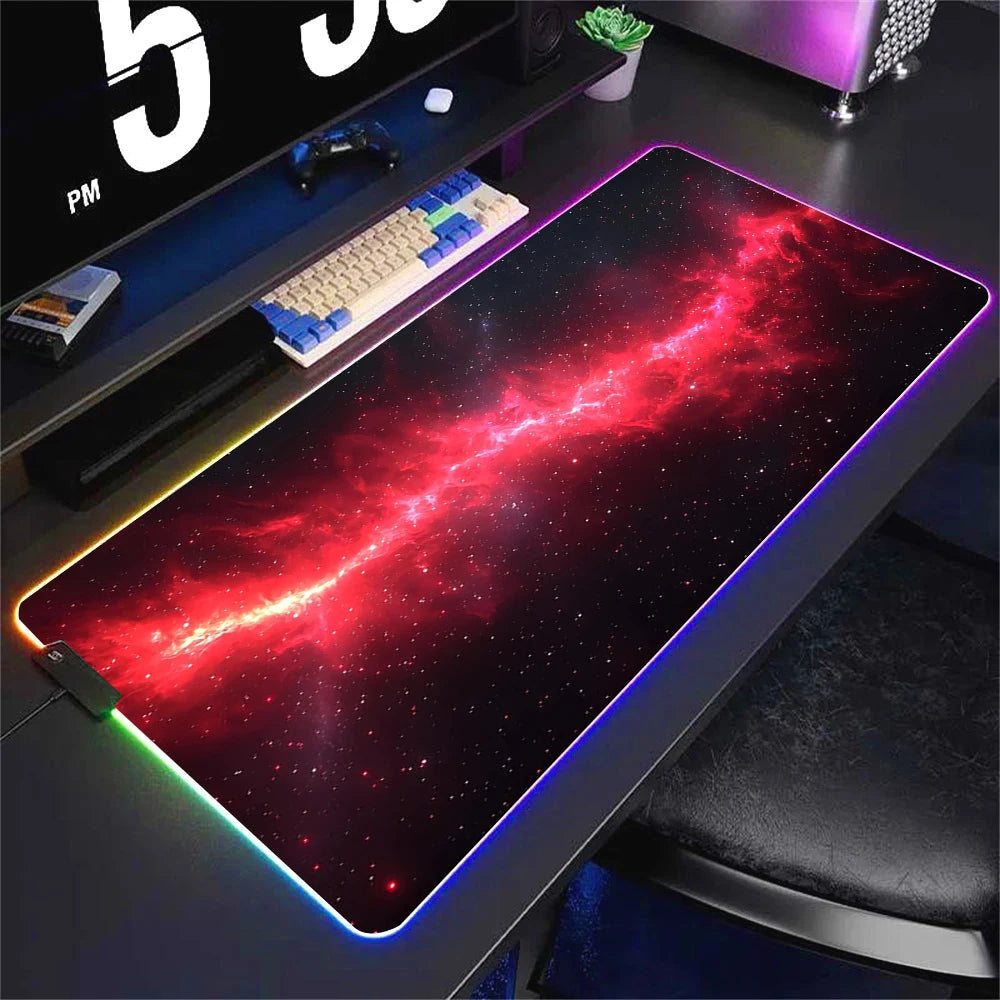 Universe RGB Large Backlit LED Luminous Gaming Mousepad