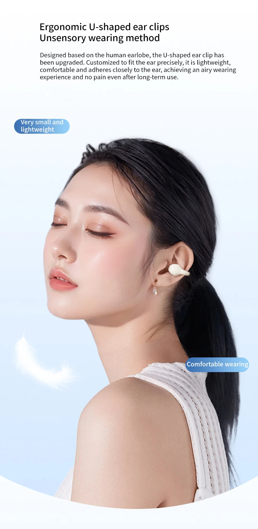 Lenovo Wireless Sport Earbuds Active Noise Cancelling Clip on