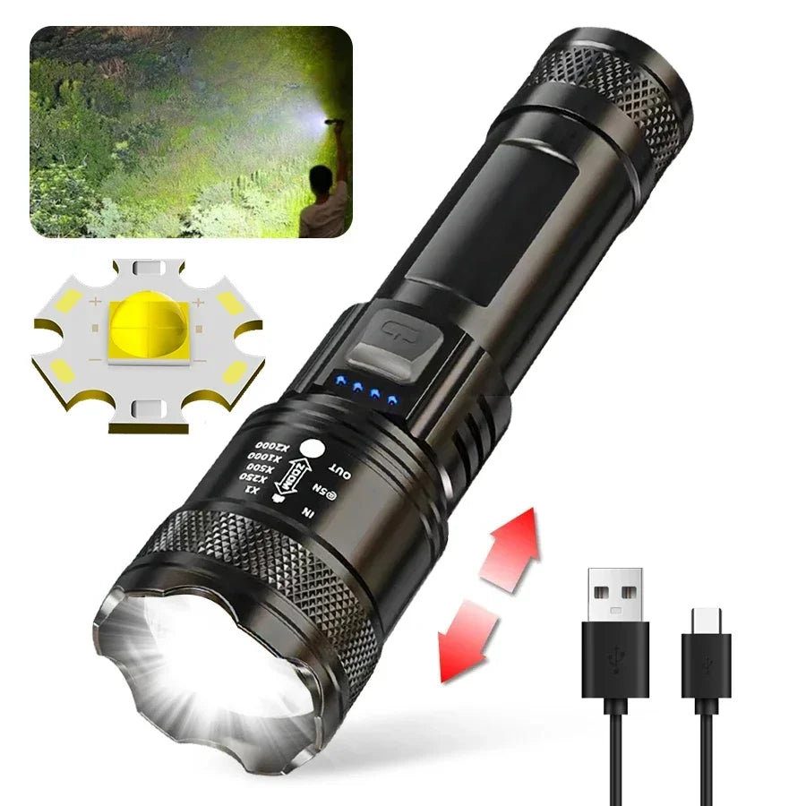 High Power LED Flashlights 2000LM Tactical Torch