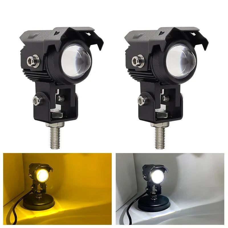 2Pcs Motorcycle Spotlight Mini Driving Lights