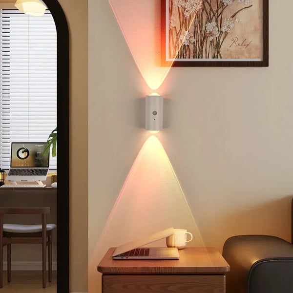 Cat Eye Dual Head Motion Sensor Wall Light 16 RGB Colors Auto On/Off