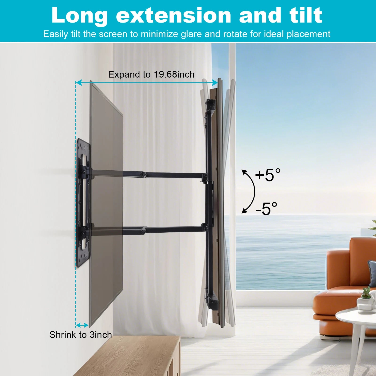 Heavy Duty Telescopic Wall Display Bracket TV Wall Mount