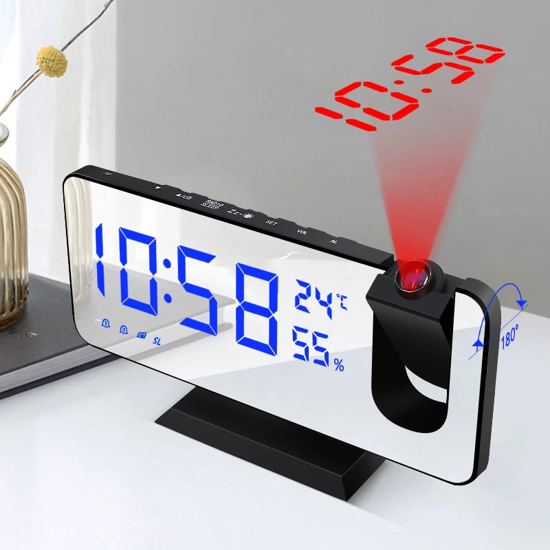 LED Digital Projector Alarm Clock with Radio