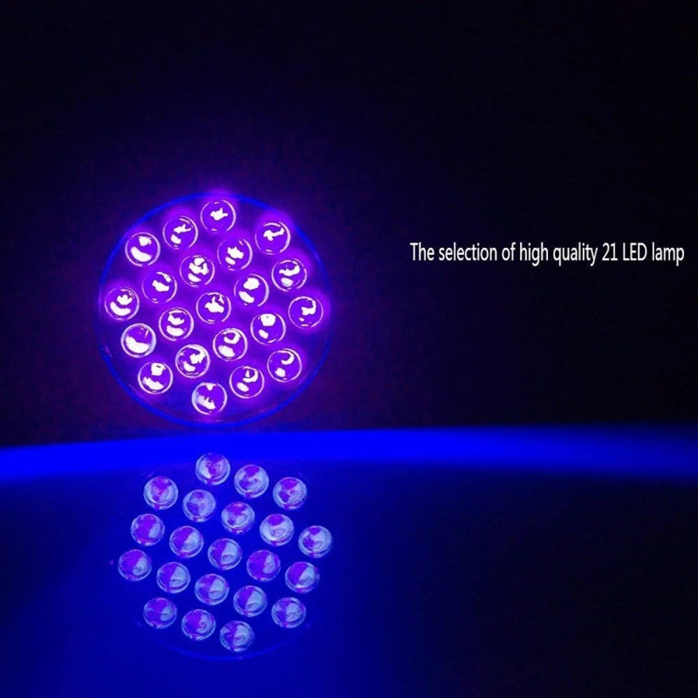 Portable 21 LED UV Ultraviolet Flashlight