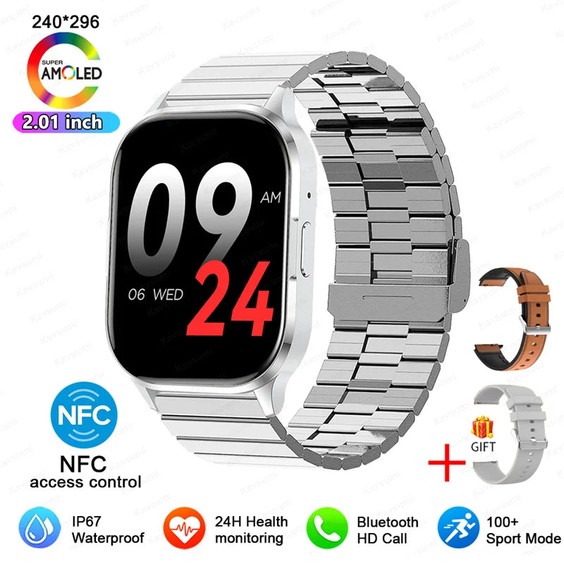 2026 Women Fashion Ultra Smartwatche 2.01"AMOLED Full Touch Screen For Android IOS